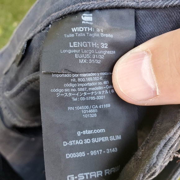 D-STAQ 3D Super Slim G-Star Raw Black Jeans - Picture 4 of 4